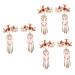 FRCOLOR 3 Pairs Chinese Style Hairpin Hair Jewels for Women Tassel Hairpins Tassel Barrette Traditional Chinese Hair Clip Classic Flower Hair Clip Hair Pin Hanfu Child Alloy Chopsticks