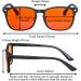 Blue & Green Wavelength Blocking Glasses - Red Lens for Eye Strain Relief | Disruptive Light Blocking 068 C5 Orange - Buy Online on GoSupps.com