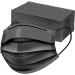 50PC Disposable Face Masks Black Outdoors Breathable 3-Ply Ear Loop Dust Waterproof mask for Women and Men