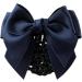 Wine Red Women's Hair Snood with Bowknot Decor - Elastic Mesh Hair Bun Cover Barrette Clip - Buy Online on GoSupps.com