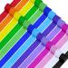 26 Rolls 710 Yard Party Streamers Rainbow Streamers Photo Booth Backdrop Decorations Red Green Blue White Black Crepe Paper Decorative Streamers 1.8" W x 27 Yard/roll for Birthday Festival Party Decor