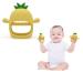 Rayshie Silicone Baby Teether Toy  Baby Chew Toys  BPA Free for Sucking Needs  for Infants 3+ Months  for Soothing Sore Gums  Teething Toy Silicone Glove Teether(Yellow)