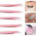 5-Piece High Precision Stainless Steel Eyelash Extension Tweezers Set with Straight and Curved Tips - Volume Tweezers for Lash Extensions - Includes Storage Box - Buy Online on GoSupps.com