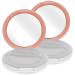 FRCOLOR 2pi ces Bo te Poudre de Maquillage R utilisable avec Miroir tui Poudre Cosm tique tanche pour Voyages et Quotidien Lot de Bo tiers Compacts Rose