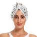 Cute Elephant Heads Face Hair Towel 2 Pack Super Absorbent Hair Drying Towel Quick Dry Hair Turbans Head Towel with Button Twisty Wrap for Women Girls