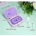 Baby Tooth Box Kids Keepsake Organizer PP Cute Children Tooth Fetal Hair Container with English Mark (Pink and Purple) - Buy Online on GoSupps.com