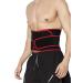 FakeFace Unisex Adults Compression Waist Trimmer Belt Kidney Binder Breathable Adjustable Neoprene Back Lumbar Support Brace Weight Loss Ab Wrap Slimming Band Sports Waistband Black&red