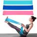 DIWUJI Set of 3 Exercise Resistance Bands 1.5M/4.9ft Skin-Friendly Long Elastic with Standard Resistance Levels for Physical Therapy Strength Training Yoga Fitness Blue Pink