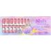 Fake Nails with White Tips - Artificial Full French Nails for Women - Nail Art Products for Wedding Gathering Home Dating Traveling Pochy 01 - Buy Online on GoSupps.com