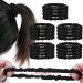 Hasoar 20pcs Silk Satin Mini Hair Scrunchies - Thick Black Elastic Ponytail Holders for Women, Girls, Teens - Holiday Hair Accessories - No Damage Hair Ties - Buy Online on GoSupps.com