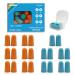 Soft Foam Earplugs 12 Pair Ear Plugs with Case for Sleeping Snoring Loud Noise Travel Concerts Construction Study Hearing Protection SNR 38dB Blue/Orange