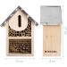 Navaris Wooden Insect Hotel - Natural Wood Garden Shelter for Bees, Butterflies, Ladybirds - 15 x 8 x 20 cm - Buy Online on GoSupps.com