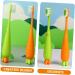 Skisuno 4-Piece Carrot Toothbrush Set | Whole Mouth Dental Care for Kids | Brightening & Thorough Cleaning Oral Care - Buy Online on GoSupps.com