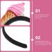 POPETPOP Ice Cream Headband Dress Up Ice Cream Cone Headband Ice Cream Party Hat Costume Party Accessory Headband Novelty Headwear Dessert Headpiece Food Cosplay - Buy Online on GoSupps.com