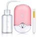 3 Pieces USB Mini Portable Fans Rechargeable Electric Handheld Air Conditioning Lash Shampoo Brushes Nose Blackhead Facial Cleaning Brush Plastic Wash Bottle () Pink and White Gold