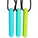 Tilcare Chew Chew Sensory Necklace Best for Kids or Adults That Like Biting or Have Autism Perfectly Textured Silicone Chewy Toys - Chewing Pendant for Boys & Girls - Chew Necklaces Blue/Turquoise/Green