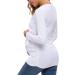 Love2Mi Women Maternity Breastfeeding Top - Long Sleeve V-Neck - Cute Maternity Clothes in White - Size M - Buy Online on GoSupps.com