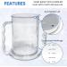 Wide Floor Two Handles Drinking Cups - 10 Pack with Anti-Spray Lid | Ideal Drinking Aid for Seniors Adults with Dementia & Arthritis - Buy Online on GoSupps.com