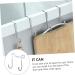 BELLIFFY 6pcs Kitchen Sundries Hooks Purse Wall Hook Overdoor Stainless Steel Cabinet Door Hanger 7.5X6.5CM Silver - Buy Online on GoSupps.com