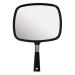 Snowflakes Hand Mirror Large and Comfy Handheld Mirror with Handle for Salon .(Black)