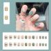 Medium Press-On Nails for Girls & Teens | Full Cover Ballerina Coffin False Nails - 24 Single-Colored Acrylics #05 - Buy Online on GoSupps.com