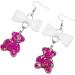 Feyley Fashion Bowknot Earrings | Colorful Resin Dripping Bear Trailer Danglers | Unique Cartoon Sweets Jewelry Gift - Buy Online on GoSupps.com