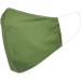 styleBREAKER Unisex Cotton Fabric Mask Plain Double Layer Reusable Washable Community Mask 08040005 Green