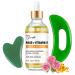 Pjordo Face & Body Vitamin E Bio Oil Gua Sha Facial Tools Set 4 oz Massage Oil for Moisturizing and Hydrating Spa Gifts for Him Her
