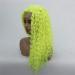 Buy Fluorescent Yellow Medium-Length Curly Lace Front Wig - Fluffy Small Volume Chemical Fiber Hair for Ladies - International Shipping Available - Buy Online on GoSupps.com