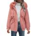 Hehiy women's winter coat warm quilted coat long with removable hood Sahnekatzii quilted jacket women winter down jacket women short quilted vest women black thin vest women with hood long 3XL red