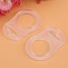 10-Pack Silicone Dummy Clip Adapters for Baby Pacifiers - Transparent Button Style - Ideal for Newborns & Toddlers - Buy Online on GoSupps.com