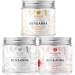 Ben & Anna Trio toothpaste with orange with fluoride white with fluoride and strawberry with fluoride |Whitening toothpaste in the glass |Natural Care Bio Toothpaste White 100g |Sustainable natural cosmetics |vegan