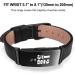 Leather Wrist Band Compatible with Inspire HR/Inspire/Inspire 2 - Black Strap for Men and Women - Buy Online on GoSupps.com