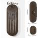 Qetlavee Silicone Makeup Bag & Brush Container Set | Portable Travel Essentials with Magnetic Snap Design (Brown) - Buy Online on GoSupps.com