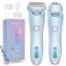 Lumina Shaver - Lumina Ultraglide Pro Wireless Bikini Trimmer for 2 in 1 Electric Shaver Razors for Women Ipx7 Waterproof Wet Dry Female Shaver for Private Area (Blue *1)