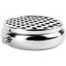 White Lines Black Plaid Portable Metal Pill Box | 3-Compartment Travel Organizer for Small Pills - Buy Online on GoSupps.com