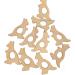 Wendysun 2pcs Cartoon Kangaroo Wood Teether Set - Natural Beech Teething Toy for Baby DIY Pendant - Nursing and Soothing Toy - Buy Online on GoSupps.com