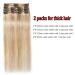 Premium Clip In Extensions - Real Remy Hair 8 Wefts 18 Clips 45cm 70g - Light Ash Blonde (#18/613) - International Shipping Available - Buy Online on GoSupps.com