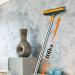 3 in 1 Scrubber with Squeegee Long Handle 120 Rotating Floor Wall Corner Scrubber Household Cleaning Brush for Cleaning Patio Tiles Bathroom Sliding Door Track - Buy Online on GoSupps.com