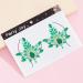 Leaves Face Body Gems Jewels for Women Face Breast Nail Gems Jewels Rhinestones Rave Party Club Featival Makeup Temporary Tattoos Green Breast Gems Blue Face Gems