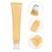 2 Pack Yellow Cosmetic Roll-On Bottles - Perfect for Eye Gel & Face Cream | Travel-Ready Plastic Tubes for Home & Outdoor Use - Buy Online on GoSupps.com