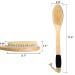 OWIIZI Bath Brush - Wooden Curved Long Handle Shower Brush for Exfoliating - Natural Bristle Scrubber for Back - Wet/Dry Use - Non-slip Rubber Grip - Buy Online on GoSupps.com