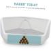 Yardwe Rabbit Toilet Rabbit Bedding Pet Toilet Bunny Bedding Rabbit Potty Hamster Potty Ceramics White 30X26X12.5cm White - Buy Online on GoSupps.com