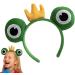 Face Wash Headband | Cartoon Plush Animal Ears and Horns Spa Headband - Halloween Hair Accessories Green Frog Headpiece Elastic Makeup Headbands for Women Girls Prince One Size - Buy Online on GoSupps.com