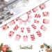 Vatocu Christmas False Nails - Short Red Press on Nails with Snowflakes, Elk, Snowman Design (24pcs) - Acrylic Stick on Nails for Women and Girls - Buy Online on GoSupps.com