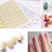 3 Sheet Stripe Gold Curve 3D Adhesive Nail Art Striping Tape Lines-Striping Tape for Nail Art-Nail Striping Tape Foil-Nail Striping Tape Thick-Nail Striping Tape with Dispenser-Self-Adhesive DIY Nail Art Tape 2 - Buy Online on GoSupps.com