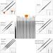 Anyases 23-Piece Nail Art Design Set - 18 Nail Brushes Double Head Sponge Stick & 4 Replacements - Perfect for Professional Nail Designs - Buy Online on GoSupps.com