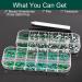 Emerald Green Rhinestone Nail Gems Set with Picker and Tweezers - Glass Crystals, Flatback Face Gems for Nail Art - Shiny Multi Shape Rhinestones - Nail Art Tools Included - Buy Online on GoSupps.com