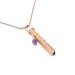 Breathing Necklace W/Amythyst Stone Gold Chain Necklace Anxiety Necklace Mindful Breathing Necklace Calming Necklace Card Anxiety Necklaces For Women Anxiety Relief Items Anxiety Breathing Tool