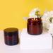2 oz Amber Glass Jars 15 Pack - Refillable Cosmetic Containers with Inner Liners and Black Lids for Lotion, Ointments, Makeup, Slime, and Travel - Buy Online on GoSupps.com
